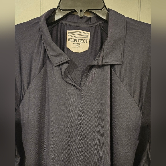 SUNTECT SPF 50+ Women's Resort Polo 4XL NWT Black - Picture 2 of 8